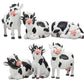 Gifts & Decor Ebros Set Of 6 Whimsical Cute Bovine Cows Figurines Cattle Cow Animal Collectibles Countryside Farm Meadows Pasture Cow Statues