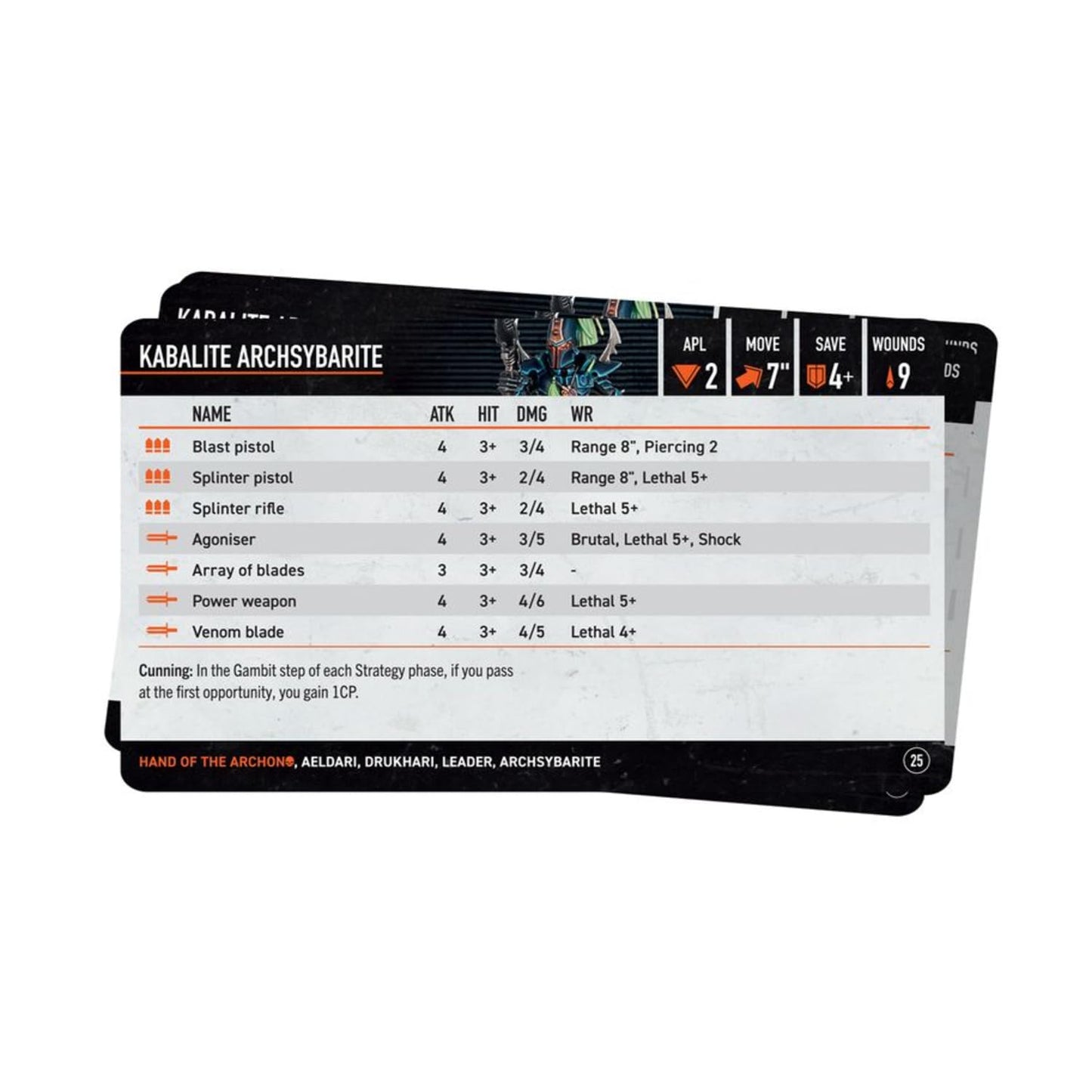Games Workshop - Warhammer 40 000 - Kill Team: Datacards - Hand of the Archon (2024 Edition)