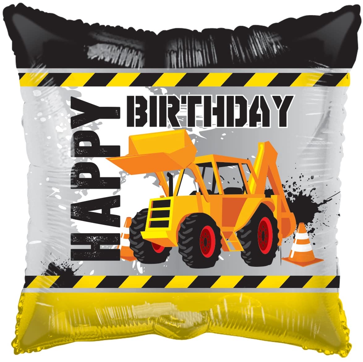 Construction Party Dump Truck Bulldozer 4th Birthday Balloon 12 Piece Set