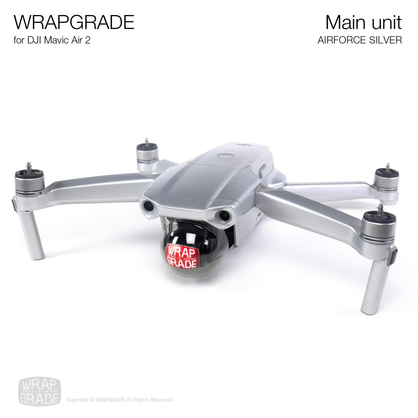 Wrapgrade Main Unit Skin Compatible With Dji Mavic Air 2 (Stealth Black)