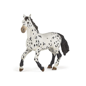 Papo - Hand-Painted - Figurine - Horses,Foals And Ponies - Black Appaloosa Horse Figure-51539 - Collectible - For Children - Suitable For Boys And Girls - From 3 Years Old