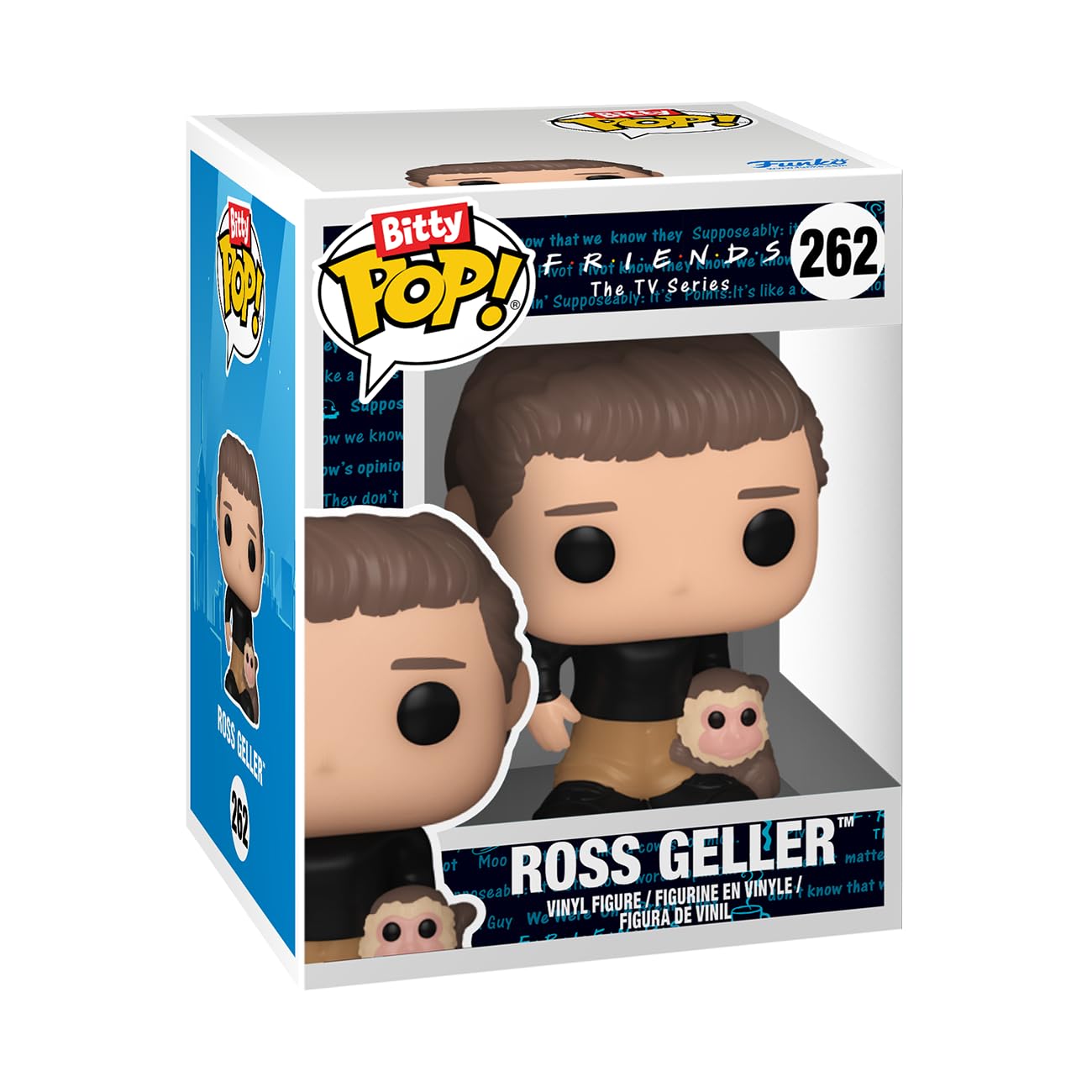 Funko Bitty Pop! Friends - Joey, 4-Pack And A Surprise Mystery Mini Figure - 0.9 Inch (2.2 Cm) Collectable - Stackable Display Shelf Included - Gift Idea - Party Bags Stocking - Cake Topper