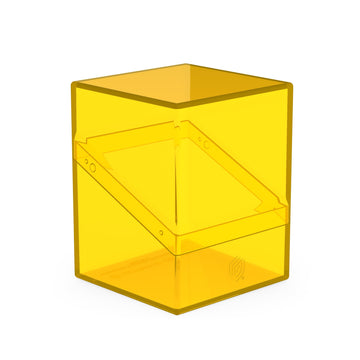 Ultimate Guard Boulder 100+ Clear, Deck Case For 100 Double-Sleeved Tcg Cards, Amber, Secure & Durable Storage For Trading Card