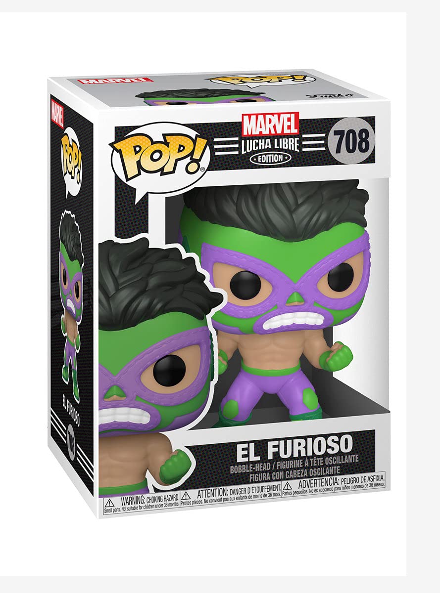 Funko Pop Marvel: Luchadores - Hulk, Multicolor, One Size