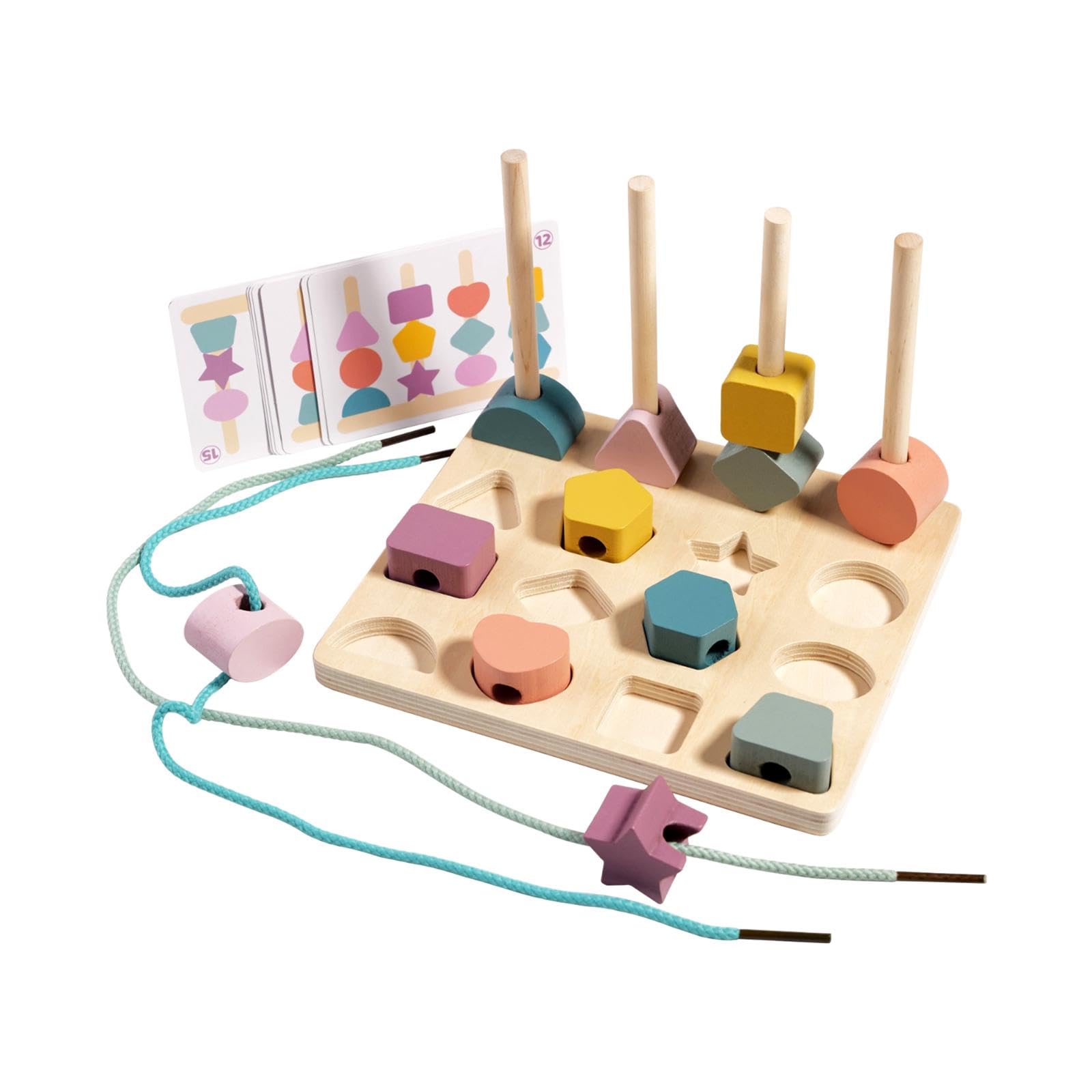 Calandis Beads Sequencing Toy Matching Shapes Stacking Toy For Children Holiday Gifts | Developmental Baby Toys | Toys For Baby