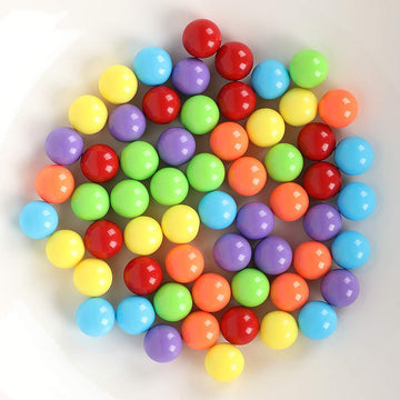 Witlans 60Pcs Chinese Checker Game Replacement Balls,6 Solid Color 14Mm Acrylic Game Marbles For Marble Run, Marbles Game,Aggrav