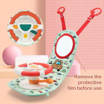 Happytime Musical Car Wheel Baby Toys, In-Car Wheel Musical Activity Play Center For Baby'S Travel Companion Entertain And Relax