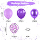 Purple Balloons, Lavender Purple Balloons Pearl Light Purple Party Balloons Metallic Purple Confetti Balloons Matte Pale Purple