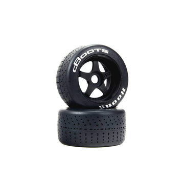 ARRMA dBoots Hoons 53/107 2.9 Pre-Mounted Belted Tires, Silver, 17mm Hex, 5-Spoke (2), ARA550084, Black