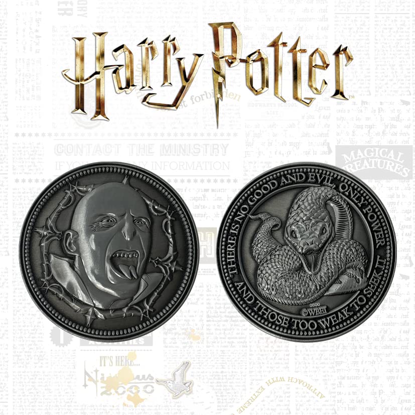 Fanattik Official Harry Potter Voldemort Coin Limited Edition - Harry Potter Collectible - Only 9995 Worldwide - Harry Potter Gi