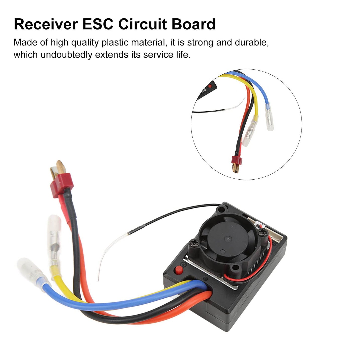 RiToEasysports RC Car ESC,RC Car Electronic Speed Controller ESC Compatible with Wltoys 1/10 Remote Control Car Upgrades Parts M