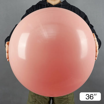 Partywoo Blush Pink Large Balloons, 4 Pcs 36 Inch Balloons, Boho Pink Big Balloons, Salmon Pink Giant Balloons, Jumbo Balloon For Birthday Decorations, Party Decorations, Wedding Decorations, Pink-F01