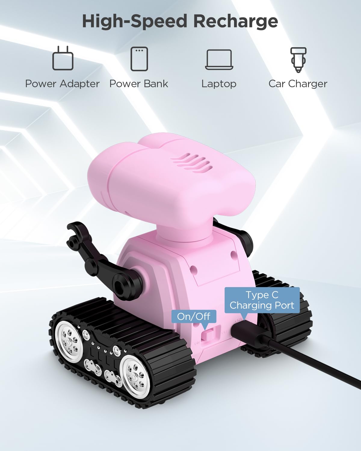 Robot Toys For Kids, Rechargeable Remote Control Robot Toys With Walkie Talkies, Programming, Gesture Sensing, Music, Changeable