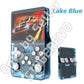 R36S Handheld Game Console 3.5-In 640*480 Ips Oca Screen 3200Mah Opensource System Rk3326 Blue Transparent