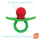 Razbaby Razberry Silicone Teether Pacifier – Teething Relief For Infants, Food-Grade, Bpa-Free, Hands-Free, Natural Berrybumps Fruit Texture For Sensory Development, Freezable, 2-Pack - Red & Blue