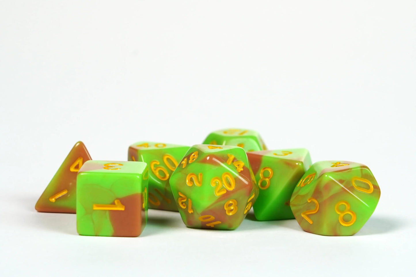 1985 Games Kiwi Kawaii Cat Dice Set - Milk Carton-Inspired Dice For Dnd | Ttrpgs & Tabletop Roleplaying