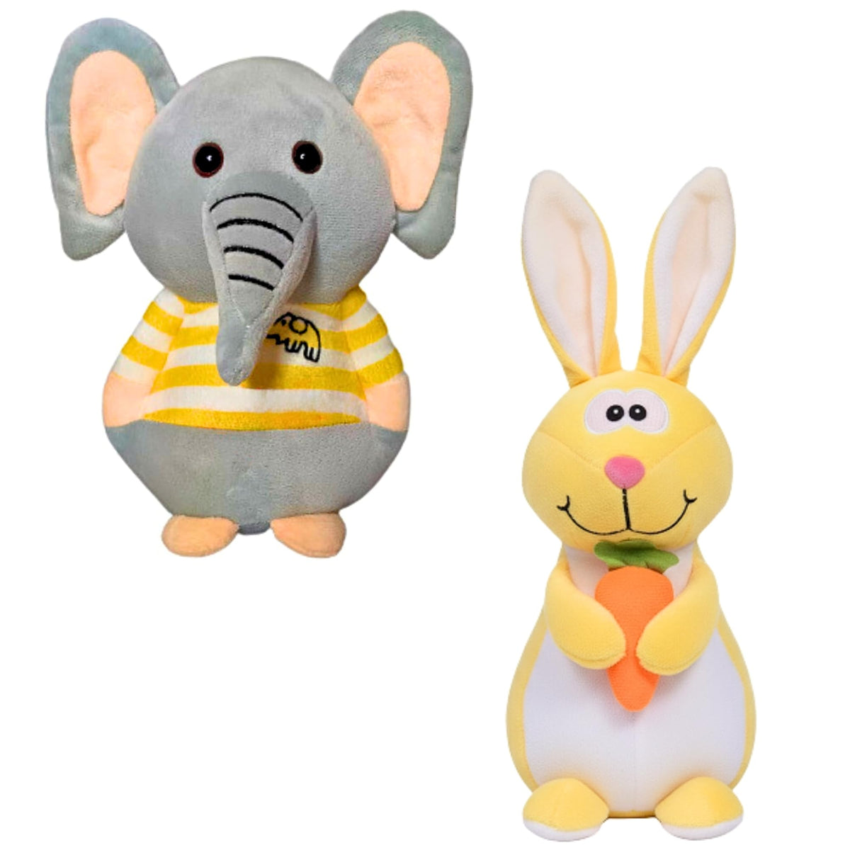 TOYTALES Combo Soft Toy Cute Elephant & Rabbit Plush Toy for Kids (Pack of 2)