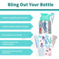 Gift For Kids, Decorate Your Own Water Bottle Kits For Girls Age 4-6-8-10-12, Mermaid Gem Stickers Crafts, Fun Diy Arts And Craf
