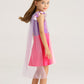Wonderbabe Girls Rapunzel Dress Princess Costumes Halloween Christmas Birthday Party Dress Up For Little Girls With Cape Size 1-2T