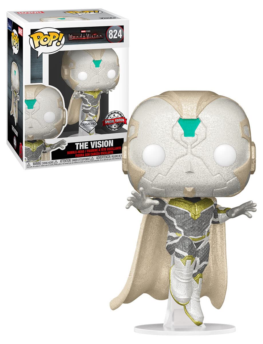 Funko Pop! Diamond White Vision - WandaVision Exclusive, Model BAF069, Collectible Figure