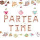 Laventy 5 Pcs Par Tea Time Balloons Tea Party Birthday Banner Tea Party Decorations Let'S Par Tea Party Decor Par Tea Baby Shower Decor Par Tea First Birthday Par Tea 2Nd Birthday