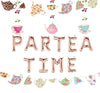 Laventy 5 Pcs Par Tea Time Balloons Tea Party Birthday Banner Tea Party Decorations Let'S Par Tea Party Decor Par Tea Baby Shower Decor Par Tea First Birthday Par Tea 2Nd Birthday