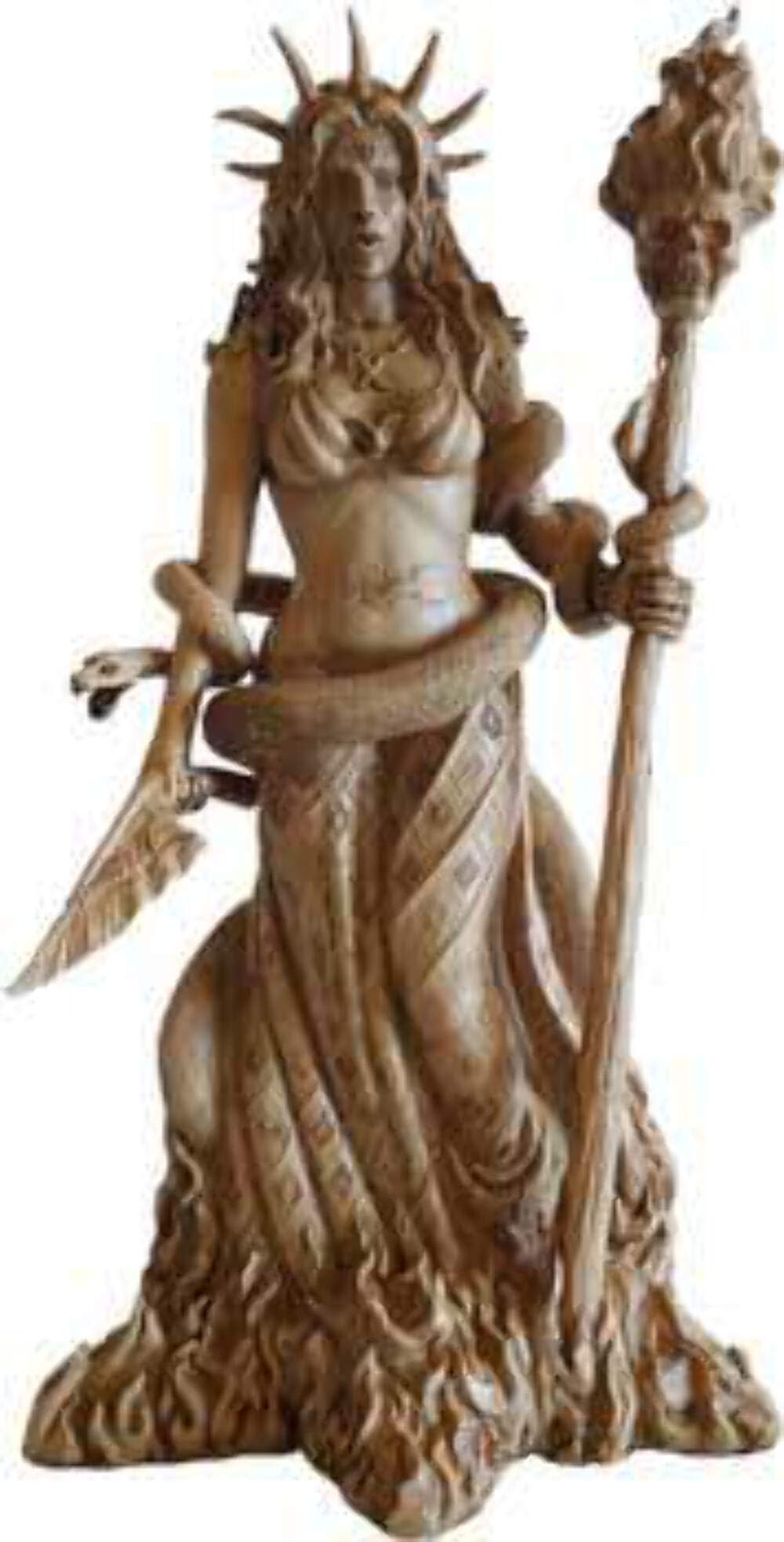 Greek Goddess White Sorceress Witchcraft Hecate Figurine Hekate Necromancy Deity Magic Powerful Pagan Witch Statue