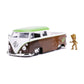 1963 Volkswagen Bus Pickup Truck With Groot Diecast Figurine ''Guardians Of The Galaxy'' ''Marvel'' Series 1/24 Diecast Model Ca
