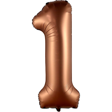 Big, Brown 1 Balloon Number - 40 Inch, Brown 1 Birthday Balloon | Number 1 Balloon Brown, 1St Birthday Decorations | Safari Theme Party Decorations | 1 Year Old Balloon For 1St Birthday Party Supplies
