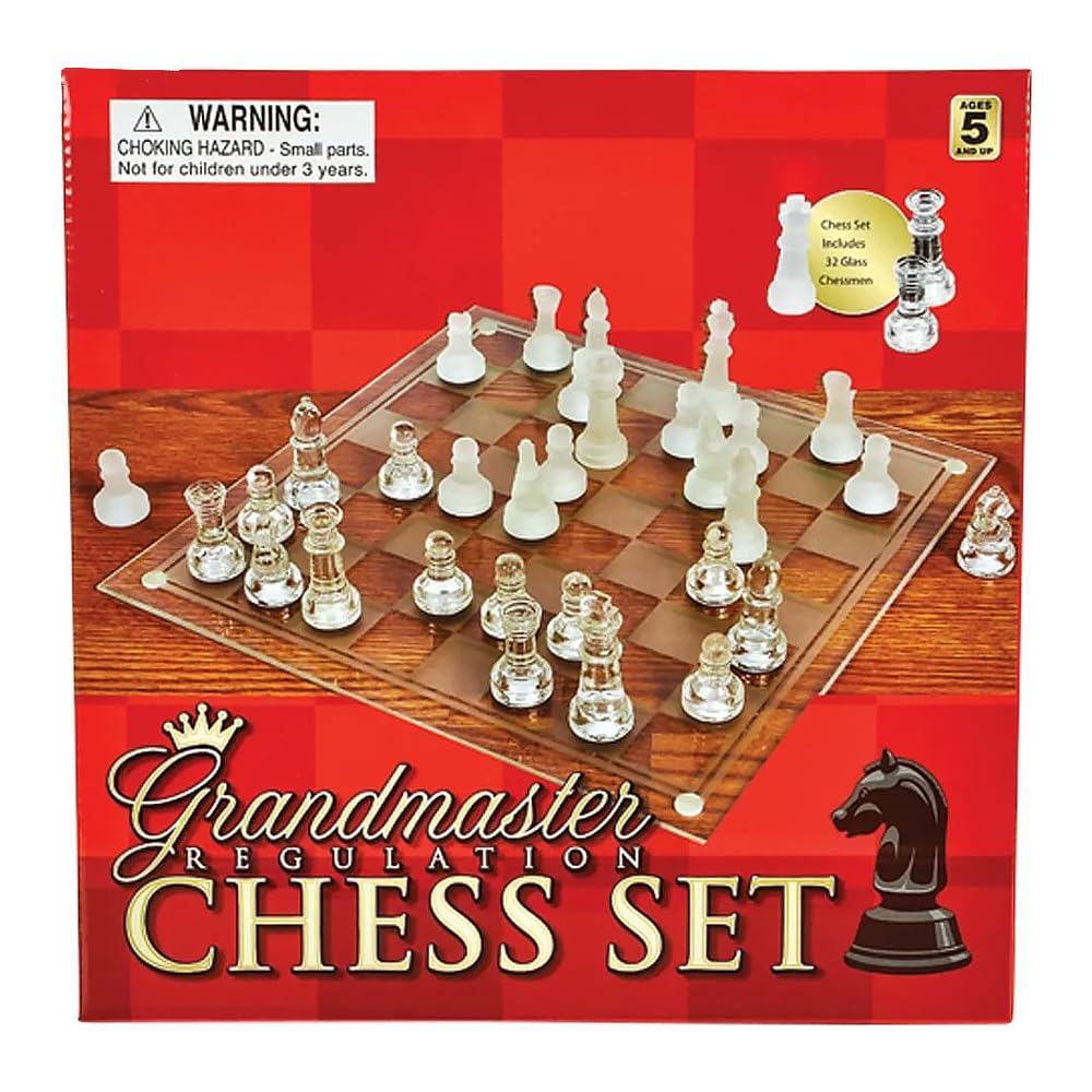 10' Glass Chess Set