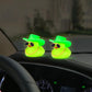 Wonuu Noctilucous Rubber Duck Green Glowing Rubber Ducks With Sunglasses Necklace Cowboy Hat, No Electricity, Diamond Sunglasses