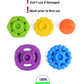 Stacking Baby Teether Toy - Sensory Silicone Teething Rings For Babies - Promote Motor Skills-Premium Food Grade Silicone Rainbo