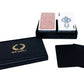 Da Vinci Palermo, Italian 100% Plastic Playing Cards, 2 Deck Set With Hard Shell Case And 2 Cut Cards (Bridge Size Regular Index)