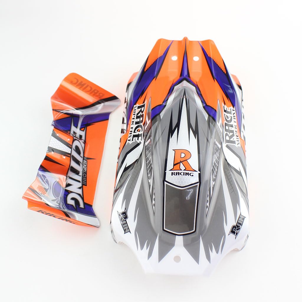 KingVal Replacement RC Car Shell Cover RC Spare Parts Compatible with WLtoys 124010 RC Car (Orange)