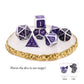 Haxtec Color Changing ByTemperature Metal DND Dice Set Polyhedral D&D Dice for RPG Dungeons and Dragons-Silver Black Purple Shif