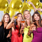 TONIFUL 30Pcs 18 Inch Large Gold Round Shape Foil Balloons Big Gold Circle Helium Mylar Ballons for Birthday Wedding Baby Shower