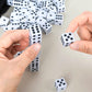50 Pack 16MM White Dice - Six Sided Standard Opaque White Dice with Black Pips Dots for Board games