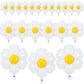 21 Pcs Flower Balloons Foil Daisies Balloons White Groovy Flower Daisy Party Decorations Retro Hippie Boho Girl Party Decor Foil Balloons (43.3 X 38 Inch, 28 X 28 Inch, 20 X 15.7 Inch)