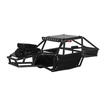 INJORA Rock Tarantula Nylon Buggy Body Shell Chassis Kit for TRX4M 1/18 RC Crawler Upgrade(Black)