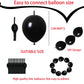 Adido Eva Link Balloons Black 12 Inch Quick Latex Link Balloon 80 Pcs For Birthday, Halloween, Christmas, Party Festival Decorat