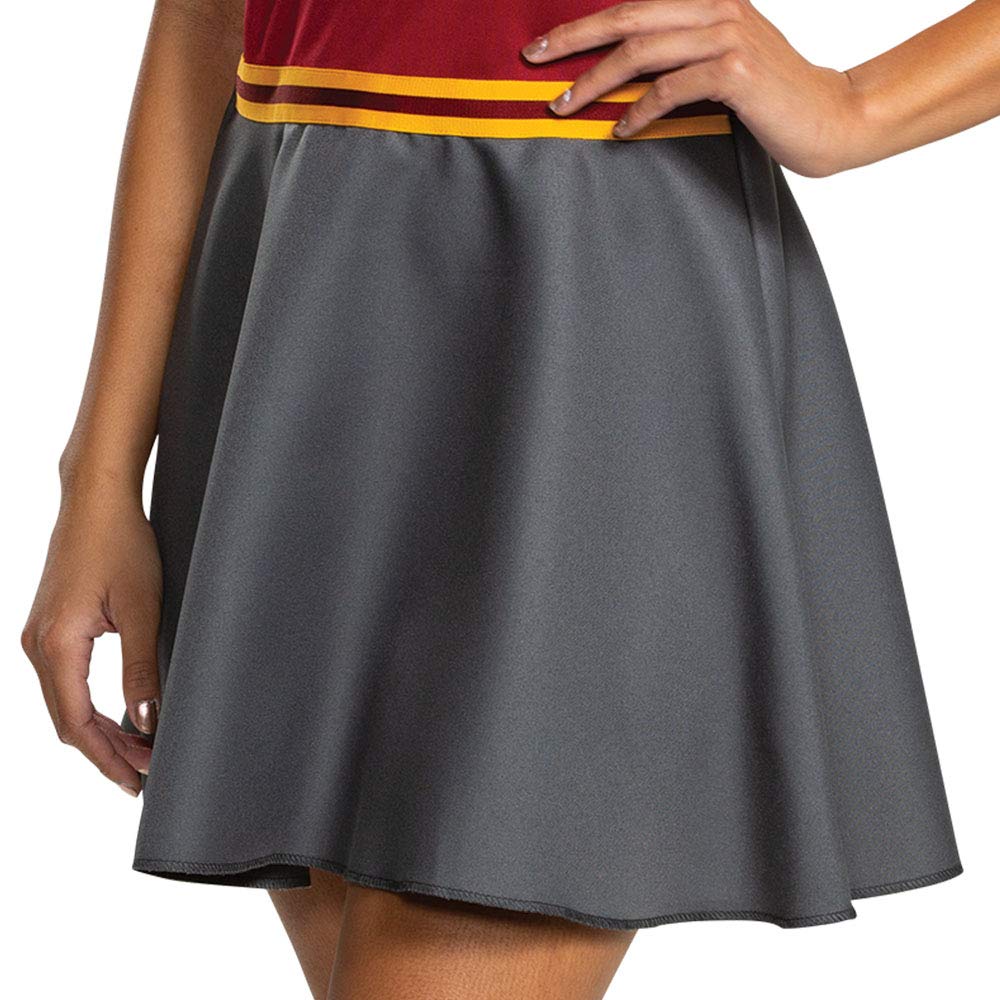 Disguise Gryffindor Dress Skirt, Official Wizarding World Costume Dress With Collar And Tie, Teen Size Size Junior (7-9), Red & Gray