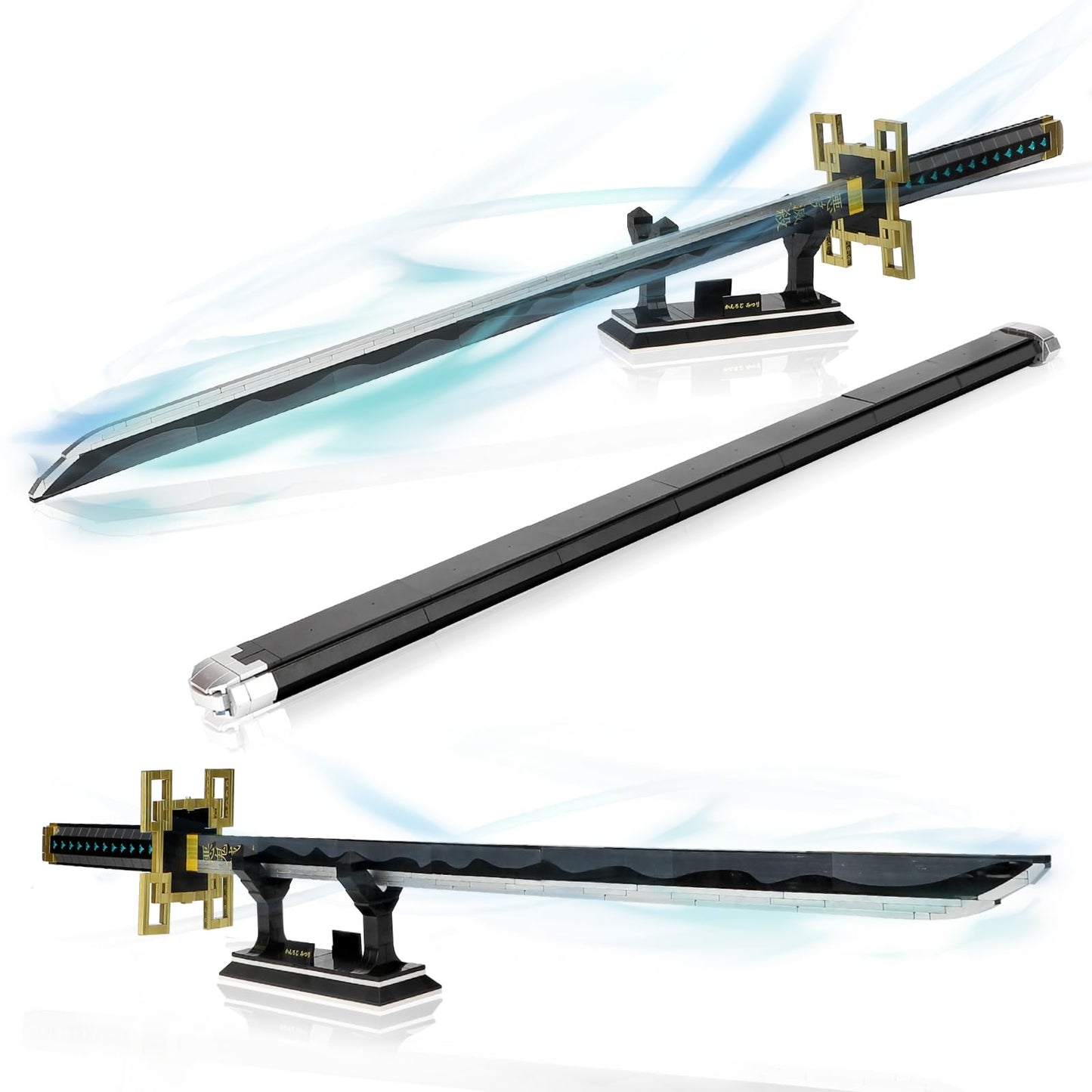 TOY PLAYER decorative replica blades Compatible with Lego  Tokitou Muichirou decorative replica blade with Scabbard and Stand  Katana Building Set  Gift for Anime Fans (771 Pcs)