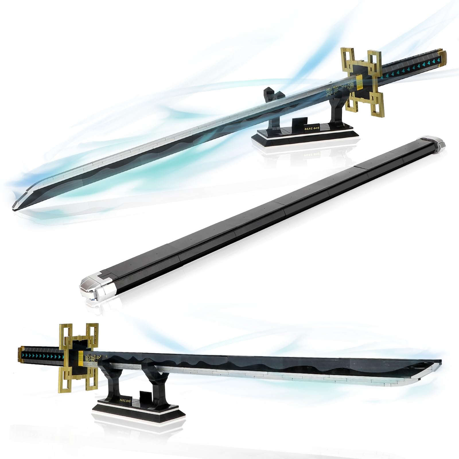 TOY PLAYER decorative replica blades Compatible with Lego  Tokitou Muichirou decorative replica blade with Scabbard and Stand  Katana Building Set  Gift for Anime Fans (771 Pcs)