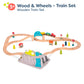 B. Toys- Wood & Wheels Train Set- 47Pc Wooden Train Set- Train Tracks & Accessories – Storage Bucket With Mountain Lid – Classic Toys For Toddlers, Kids – 3 Years +