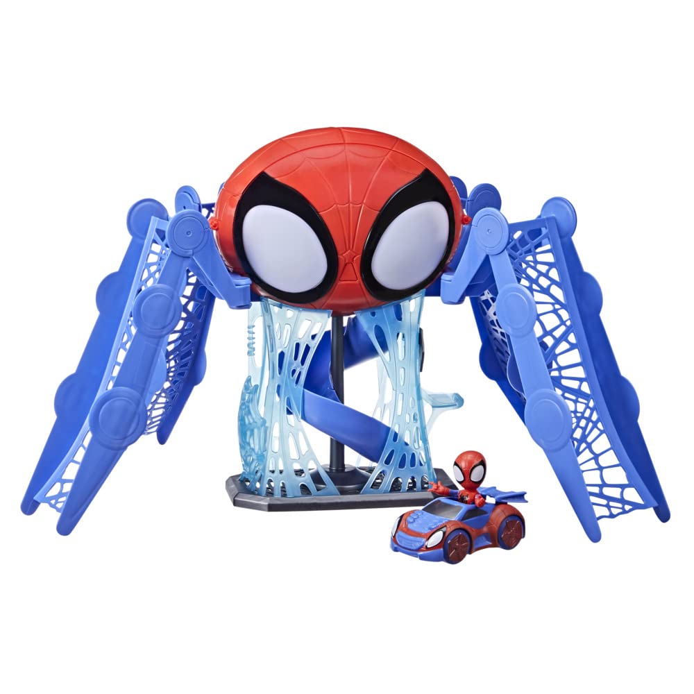 Spidey and his Amazing Friends Marvel Spidey Webquarters Playset, Multicolor, Kids Ages 3+, Model F1461, Plastic