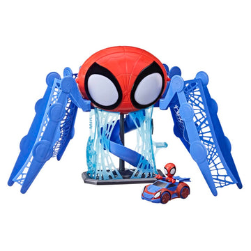 Spidey and his Amazing Friends Marvel Spidey Webquarters Playset, Multicolor, Kids Ages 3+, Model F1461, Plastic