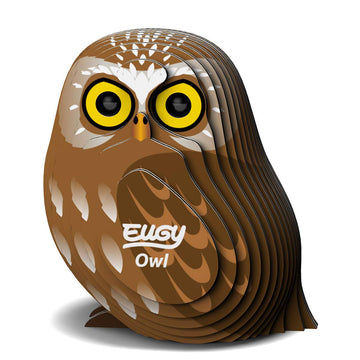 Eugy Owl 3D Puzzle, 24 Piece Eco-Friendly Educational Toy Puzzles For Boys, Girls & Kids Ages 6+