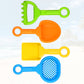 Skylety 8 Pieces Kids Beach Sand Shovels Colorful Plastic Rake Beach Sand Sifter Toy Shovel for Teens Garden Beach Toys (Fresh S