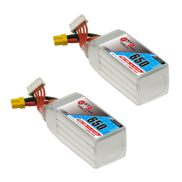 2Pcs Gnb Ganeng 4S Battery 14.8V 650Mah 80C Xt30 Plug 4S Lipo Batteries Packs For 2.5 To 4 Inch Propeller Fpv Cinewhoop Spare Rc