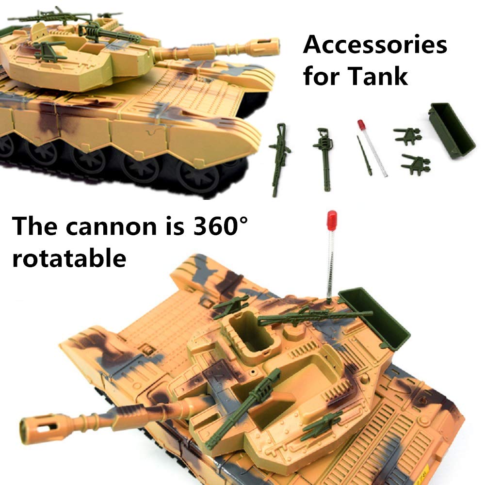 Fycooler advanced Force protective coveringed Military Tank- Vehicle Playset with Action Figure and Realistic Accessories Military Toy Set for Kids Indoor Outdoor Play Birthday Gift